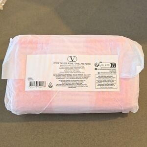 Brand New VALENTINO red spike clutch bag sealed in organic packaging